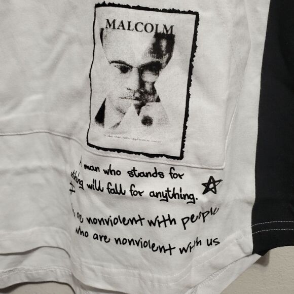Rebel minds Mens Sz Small Malcolm x Martin luther king hoodie S/S white - Picture 2 of 10
